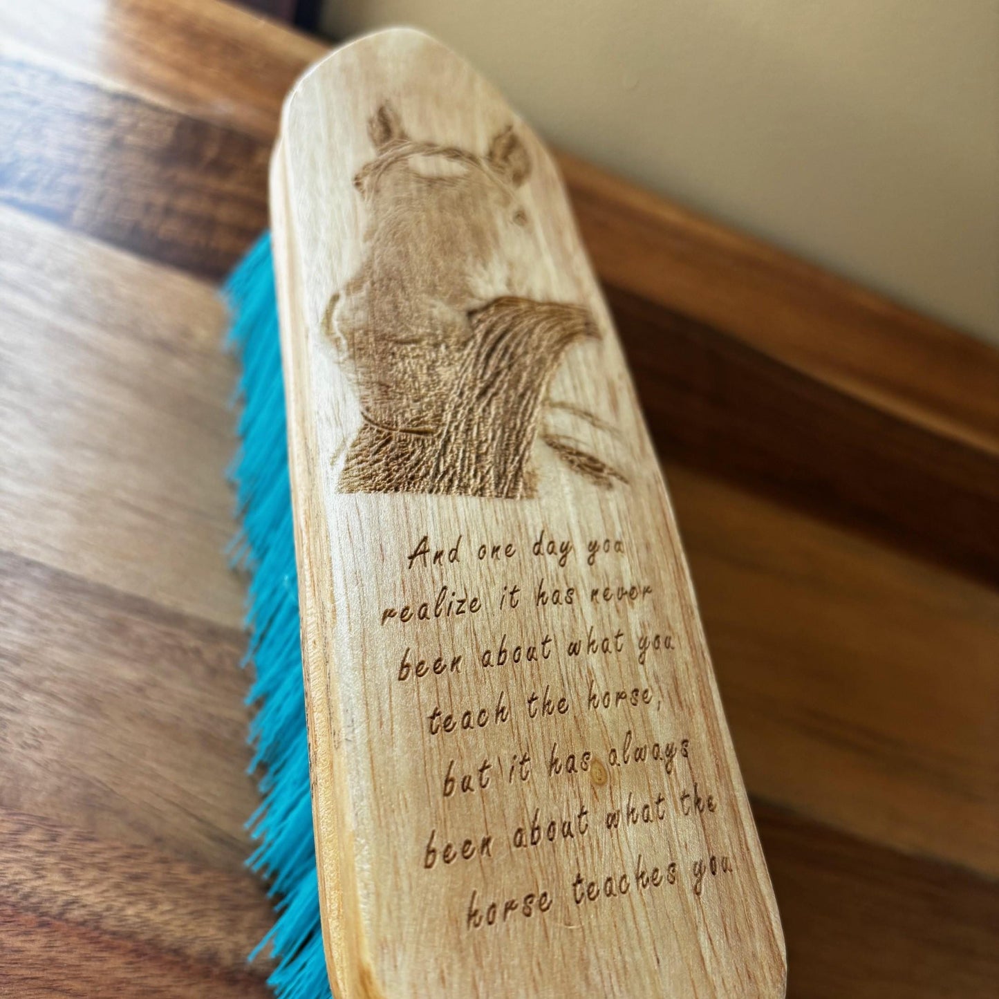 Photo Engraved Horse Brush