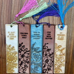 Engraved Leather or Wood Bookmarks
