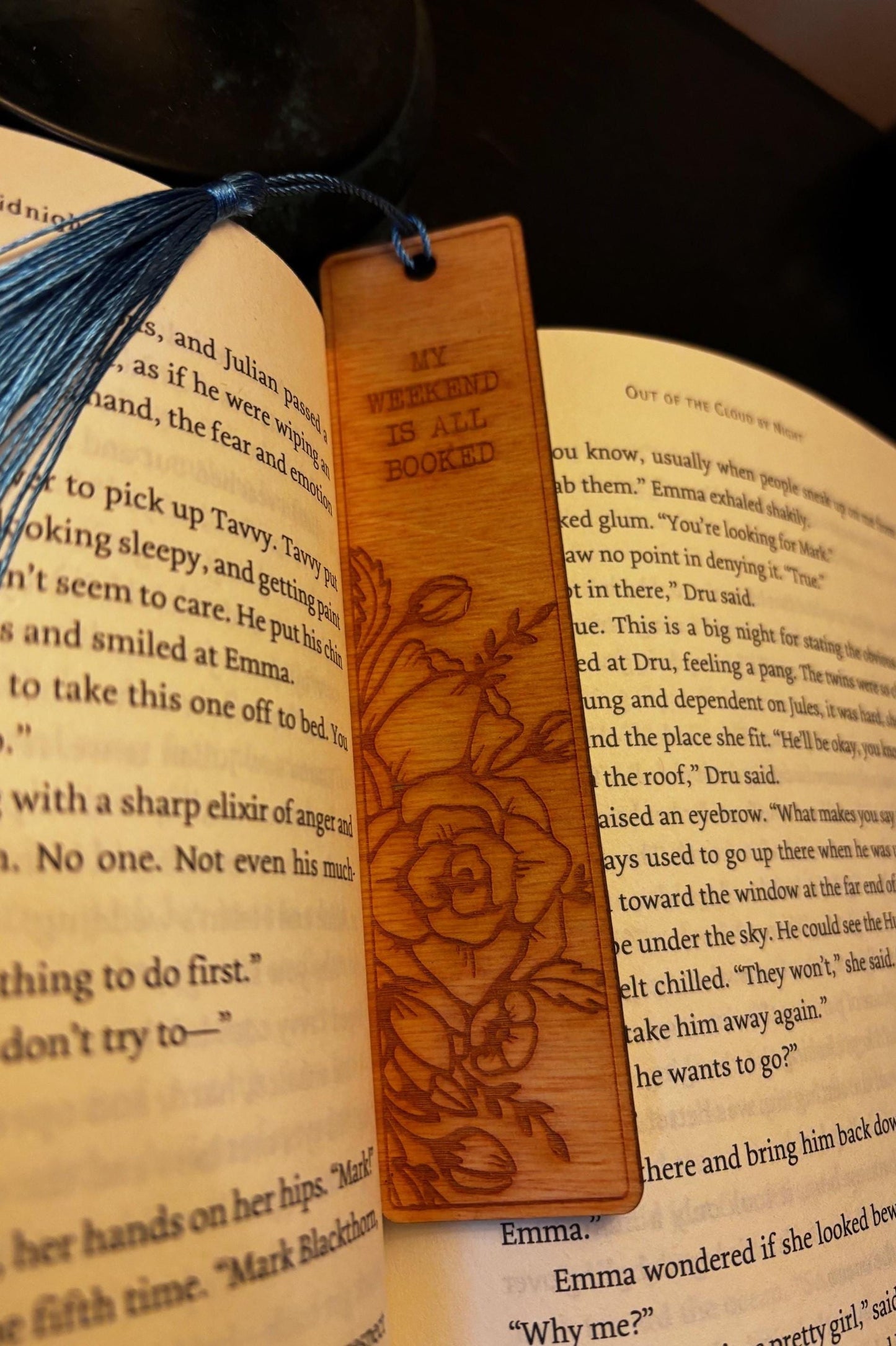 Engraved Leather or Wood Bookmarks
