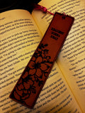 Engraved Leather or Wood Bookmarks