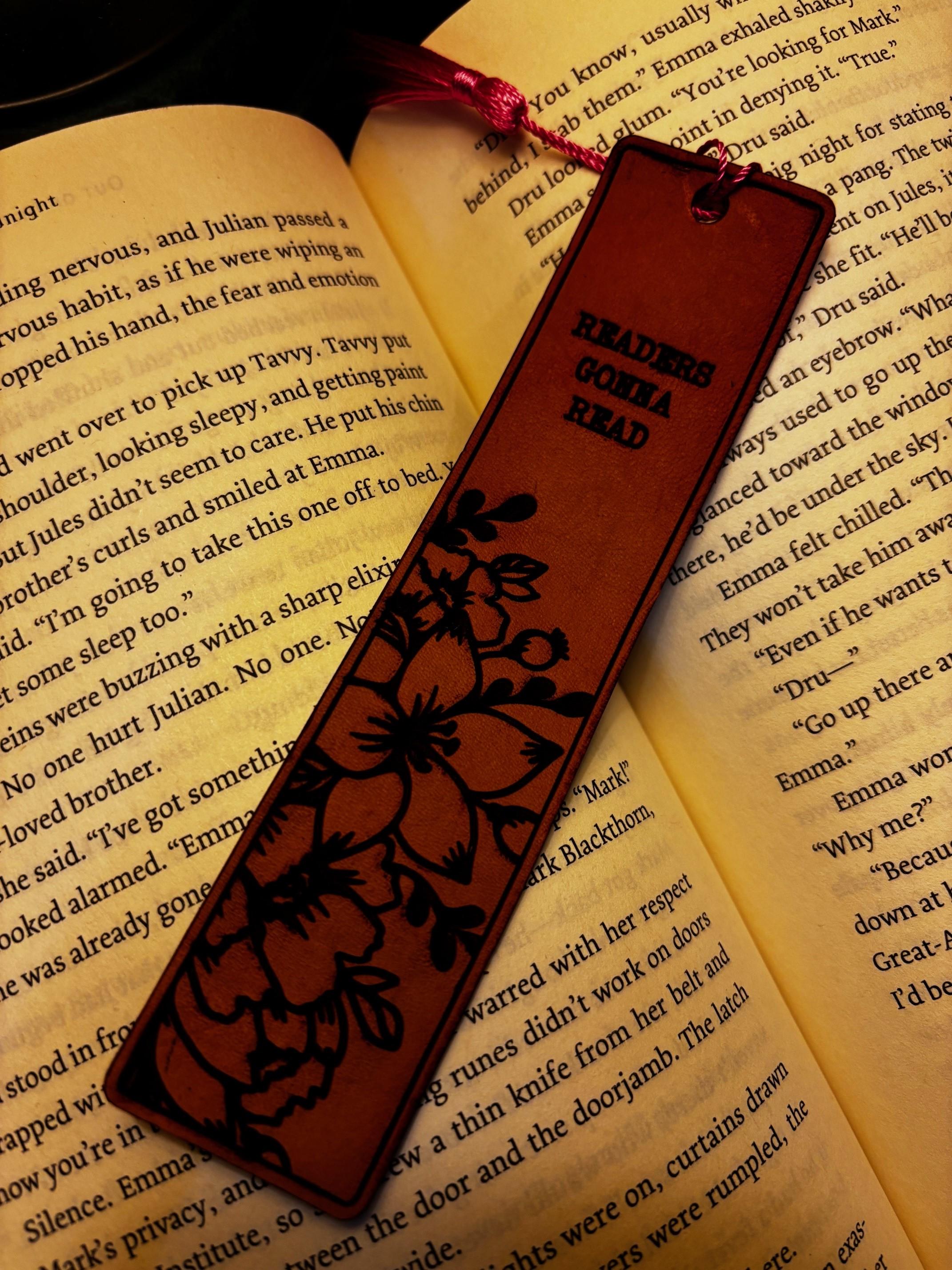 Engraved Leather or Wood Bookmarks