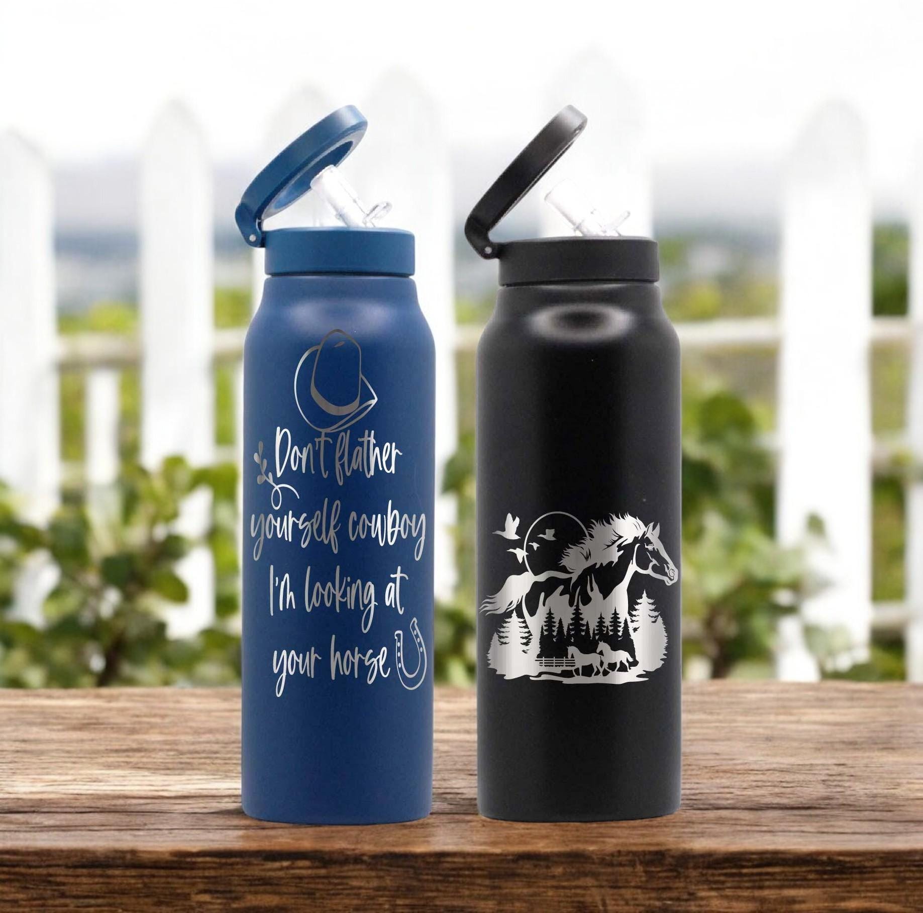 Water Bottle with Phone Holder