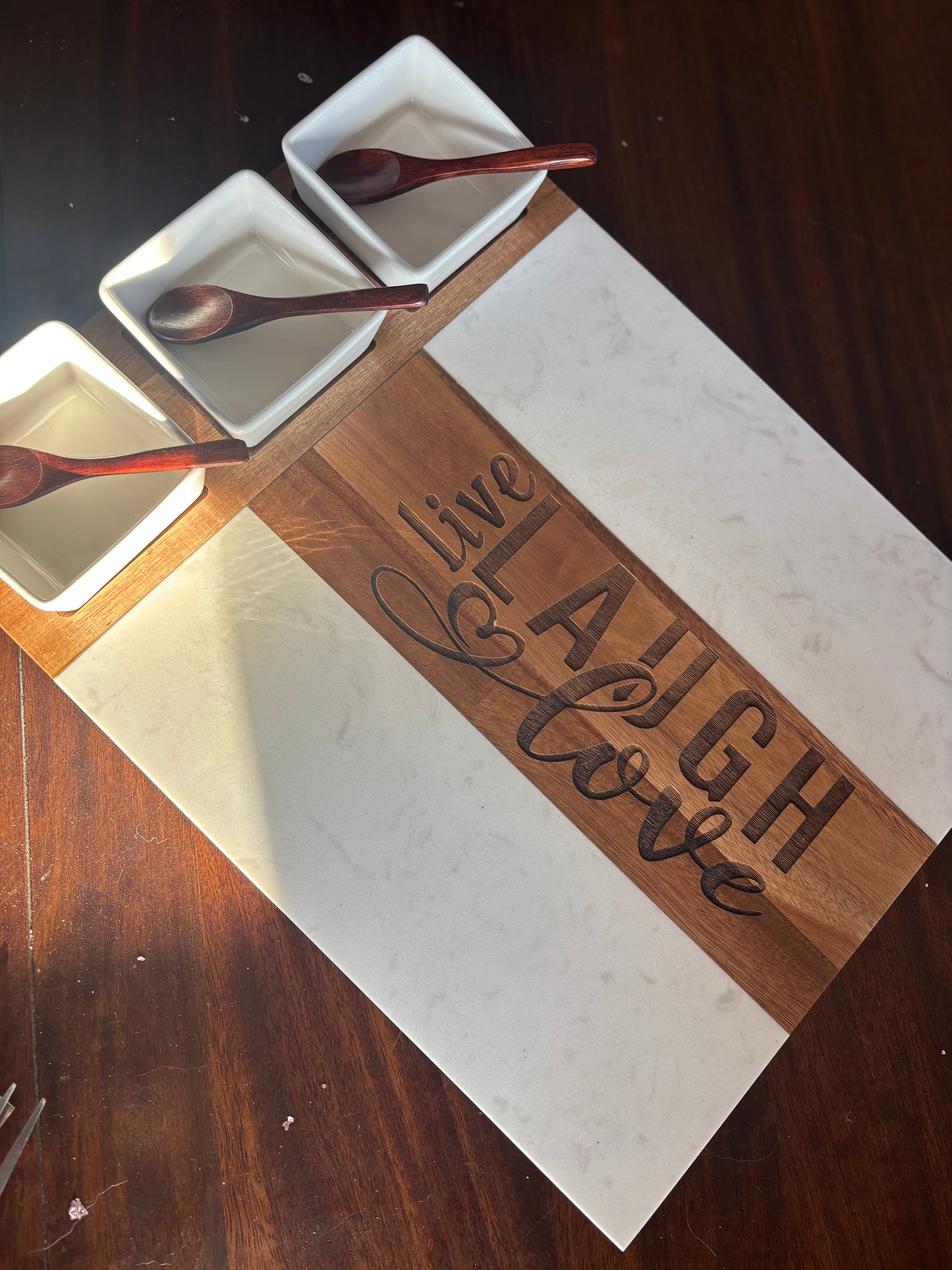 Marble Charcuterie Baoard & Bowl Set