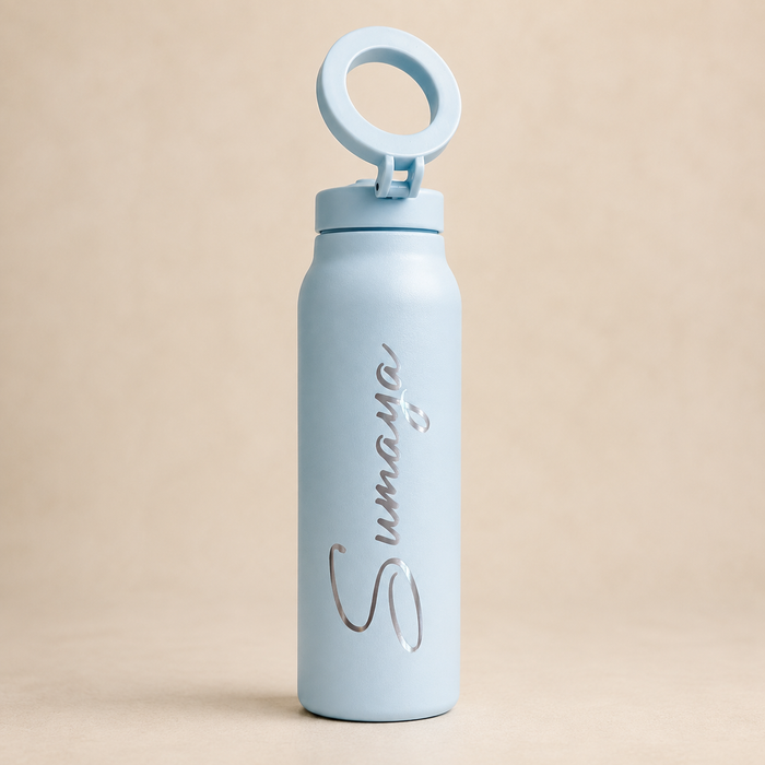 Personalized Water Bottle with Phone Holder | 24 oz