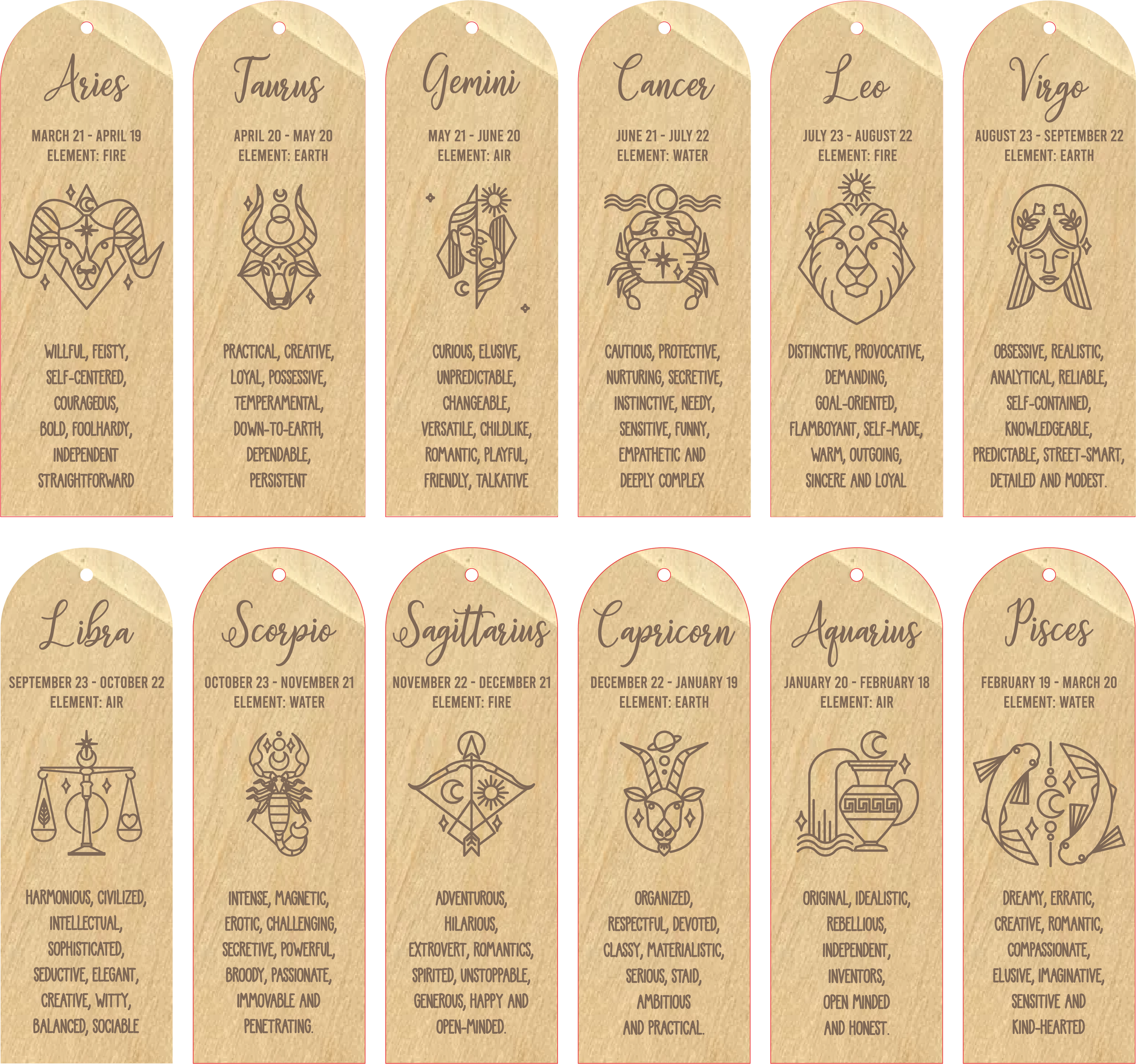 Zodiak Bookmarks