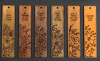 Engraved Leather or Wood Bookmarks