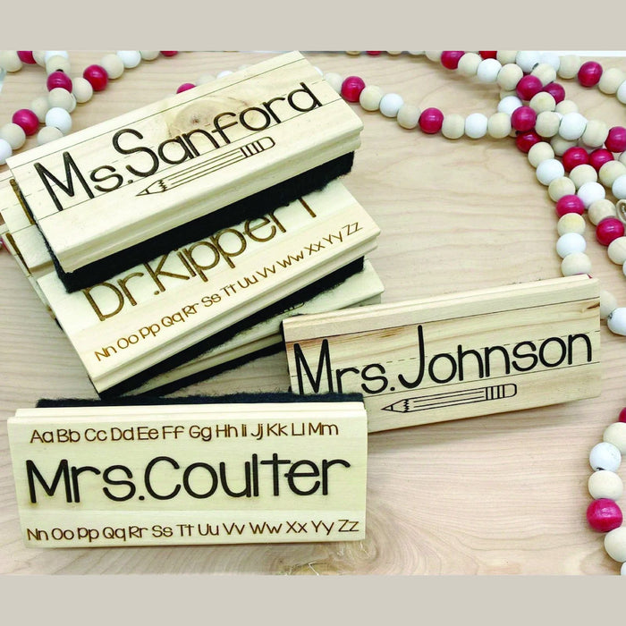 Personalized teacher whiteboard eraser gift set