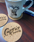 Engraved Cork Coasters, Set of 4
