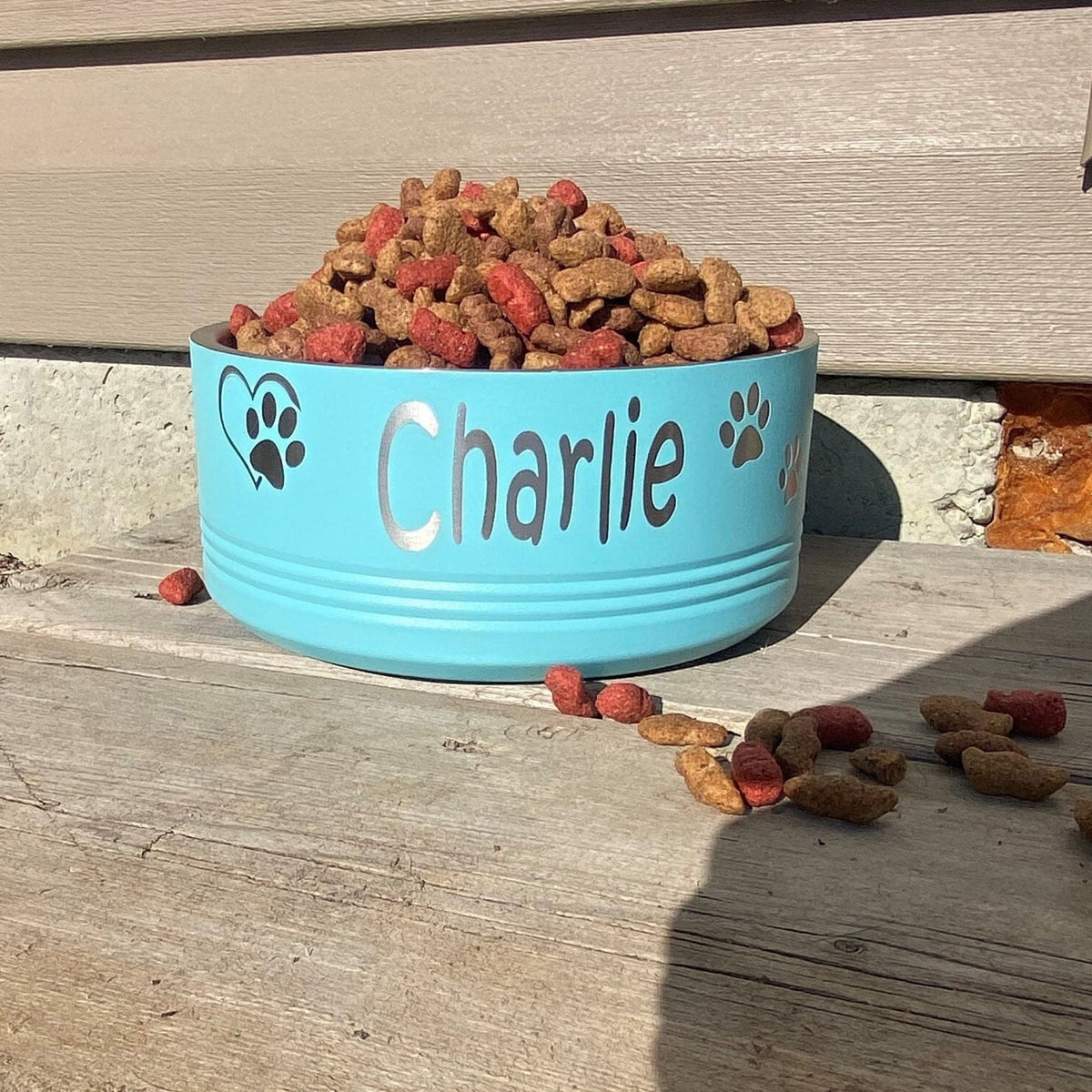 Personalized 32 oz stainless steel pet bowl