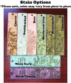 Engraved Leather or Wood Bookmarks