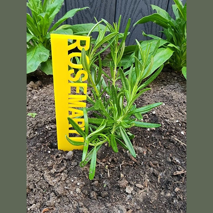 Personalized acrylic garden markers in multiple colours