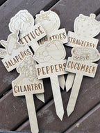Wood Garden Row Markers