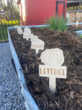 Wood Garden Row Markers