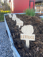 Wood Garden Row Markers