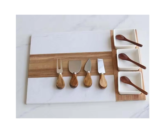 Marble Charcuterie Baoard & Bowl Set