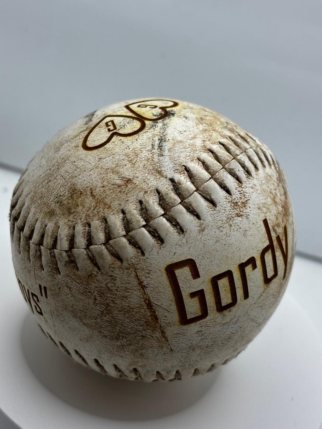Engraved keepsake baseball