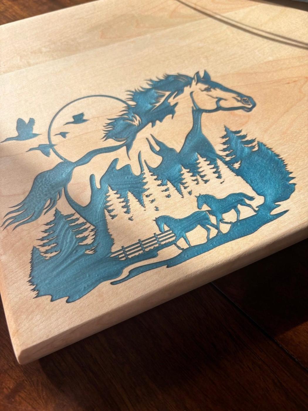 Engraved wooden ranch boards