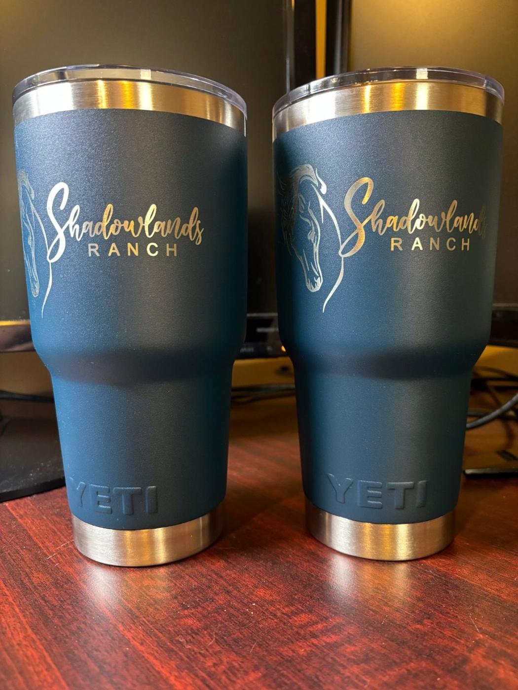 Round engraved ranch sign
